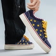 thumbnail image 6 of Knivor Sneakers for Women Low Top Canvas Lace Up Casual Skate Shoes Star Print Fashion Walking Tennis Shoes, 6 of 9
