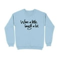 thumbnail image 5 of Wine a little laugh a lot graphic design Sweatshirt (White, L), 5 of 14