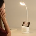 thumbnail image 5 of Lampe de Bureau LED, Lampe de Bureau pour Enfants Dimmable 3 Niveaux de Luminosité Protection des Yeux Col de Cygne Lampe Console Tactile Charge USB Sans Fil, Support pour Stylo Téléphone, 5 of 5