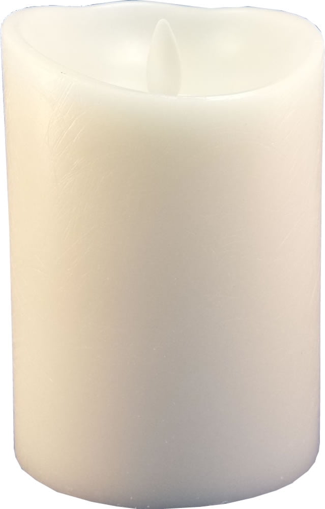 Luminara 3.5" x 5" Pillar Candle, Deluxe Brushed Matte Finish