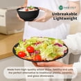 thumbnail image 6 of Homienly Wheat Straw Dinnerware Set, 24-Piece, Plates, Bowls & Cups, Service for 6, Microwave & Dishwasher Safe, Plastic Dinnerware Set and Dish Set for Home, College, Picnic and Travel, Black, 6 of 9