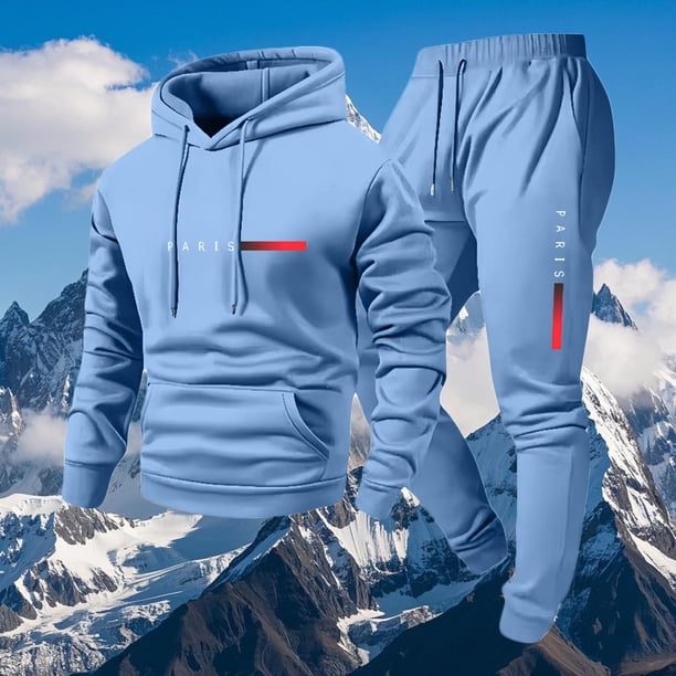 Ceisia Men's Slim Fit Hooded Tracksuit Set Long Sleeve Pullover with Elastic Waist Joggers Casual Sports 2-Piece Outfit Gifts