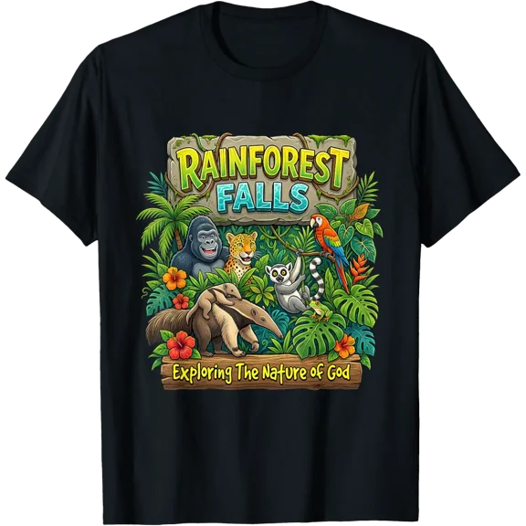 Rainforest Falls Vbs Jungle Vacation Bible School Theme T-Shirt