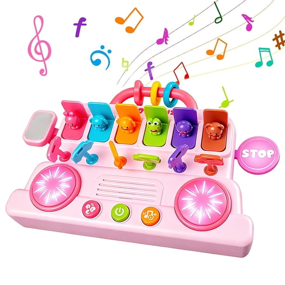 Learning Toys for Toddlers 1-3, Busy Board Montessori Toy for 1 2 Year Old Girls, Ideas 1 2 3 4 Year Old Girl Birthday Gift