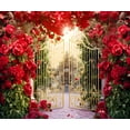 thumbnail image 4 of SUNOLIFE Red Floral Wall Backdrops Banner Flower Garden Photography Background for Party Decorations 8x6ft, 4 of 4