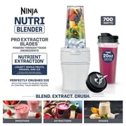 Ninja Nutri-Blender 20-Oz Personal Blender, (2) 20-Oz Dishwasher-Safe To-Go Cups, Smoothie, BN300WH White