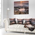 thumbnail image 2 of Designart Rocky African Coastline Sunset - Oversized Beach Throw Pillow - 16x16, 2 of 4