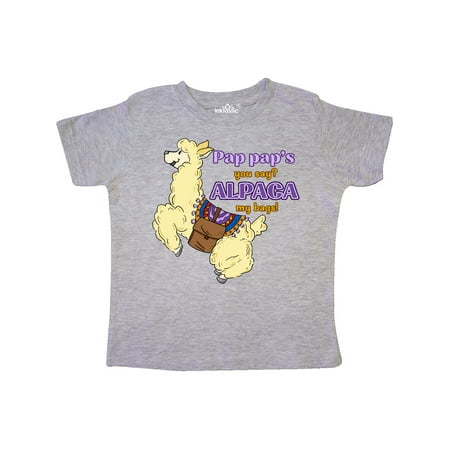 

Inktastic Pap Pap s You Say ALPACA my Bags with Cute Jumping Alpaca Gift Toddler Boy or Toddler Girl T-Shirt