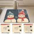 thumbnail image 6 of Winter Snowmans Dish Drying Mat Water Absorbent Non Slip Heat Resistant Dish Drainer Rack Mats for Kitchen, 6 of 8