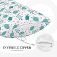thumbnail image 3 of Lsque Sea Turtle Pattern Pillow Case – Soft & Cozy Throw Pillow Cover, Hypoallergenic Cushion Case for Sleeping Women with Envelope Closure-14"x20", 3 of 6