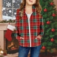 thumbnail image 5 of LRen Girls Christmas Winter Jacket Toddler Fleece Jacket Kids Full Zip Hoodie Boys Jacket Warm Cozy Outwear Coat with Pockets,A-Brick Red,8-9 Years, 5 of 5