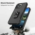 thumbnail image 5 of For iPhone 15.15 Pro,15 Plus,15 Ro Max Case, 2 in 1 Phone Case for iPhone 15 Pro Max 6.8", Tiflook Rubber & Rugged Shockproof Protection Heavy Duty with Ring Stand Kickstand Cover,Black, 5 of 6