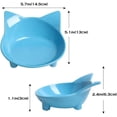 thumbnail image 3 of 2 cuencos para gatos antideslizantes, plato de comida poco profundo para gatos, cuencos para mascotas para aliviar el estrés de la fatiga de los bigotes y prevenir la alimentación de gatos,, 3 of 5