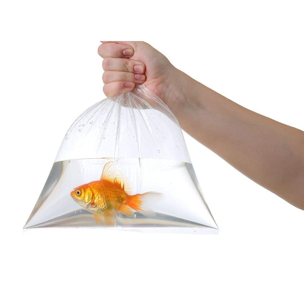 Pack of 1000 Plastic Fish Bags 12 x 18. Clear Polyethylene Bags 12x18