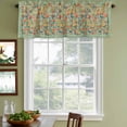 thumbnail image 3 of 2 Pack Valances for Window, Boho Green Flowers Short Curtains for Kitchen Bedroom Living Room, Spring Abstract Watercolor Floral Leaf Rod Pocket Small Window Treatment Valance Drapes 54 x 18 Inch, 3 of 8