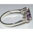 thumbnail image 3 of LBG 10k White Gold Natural Amethyst Womens Promise Ring - Size 11.5, 3 of 5