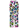 thumbnail image 6 of Colorful Leopard Print Pattern Winter Female Pants Flannel High Waist Women Pants Lady Warm Straight Leg Plush Trousers, 6 of 7