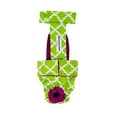 thumbnail image 1 of Barkertime White Quatrefoil on Green Escape-Proof Washable Dog Diaper Overall - Made in USA, 1 of 8