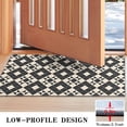 thumbnail image 3 of Black Beige Checkerboard Checkered Pattern Door Rugs,Washable Non Slip Door Mats Indoor,Decorative Door Mats,Entry Mat Indoor for Entrance,Bedroom,Kitchen,Bathroom,17"x30", 3 of 6