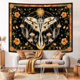 thumbnail image 2 of Gojian Orange Moth Tapestry Boho Retro Floral Flowers Tapestries Aesthetic Vintage Mushroom Tapestries for Bedroom Indie Small Tapestry Wall Hanging for Living Room Dorm, 2 of 6
