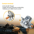 thumbnail image 4 of 12 Volt Continuous Duty Solenoid Relay 4-Terminal | Fits for Golf Carts Winch Marine RV Heavy Duty Machine, Max 300A Inrush | Replaces 70-111224, 3635820, 1114208, 1114218, 1114223, 1114534, 1114547, 4 of 10