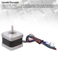 thumbnail image 4 of Motor Paso A Paso Para Impresora 3D, Diámetro Del Husillo De 5 Mm Fácil De Instalar Impresora 3D Ejes Z 42 Motor Paso A Paso aleación De Aluminio Bajo Nivel De Ruido Para, 4 of 7
