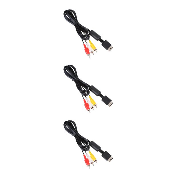 Seitruly 1.8M AV to RCA Audio Cable Triple Thick Controllers Wire Composite Line Copper PS2 Easy Ultra Leads Installment for TV Type1 NO1