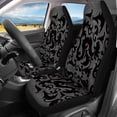 thumbnail image 3 of Pzuqiu Black Damask Car Seat Covers Full Set Car Seat Covers Set Car Interior Decor Non Slip Interior Accessories Fit for Cars Truck, 3 of 10