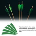 thumbnail image 3 of Uxcell Arrows Vanes 30 Pack 4 Inch Arrow Turkey Feather Left Wing Green for DIY Target Shooting, 3 of 6