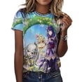 thumbnail image 3 of Genshin Impact Womens T-Shirt Round Neck Short Sleeve Tee Shirts Summer Breathable Tops Blouse M, 3 of 8