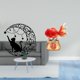thumbnail image 2 of Escultura De Metal Mística De Gato Negro Y Koi Para Pared, Inspirada En El Feng Shui, Para Decorar La Entrada De La Oficina Y Regalar A Los Amantes De Los Gatos., 2 of 8