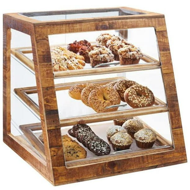 CalMil Madera Collection Bakery Display Case Reclaimed Wood and