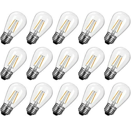 S14 Led Light Bulbs 15 Pack 1 5w, Led Replacement Bulbs For Yard Lights