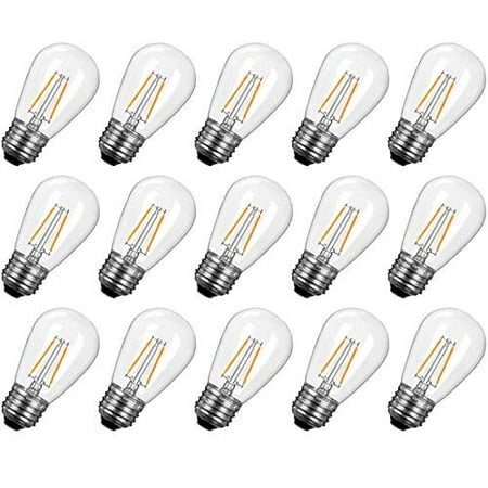 S14 Led Light Bulbs 15 Pack 1 5w Equivalent To 11 W Shatterproof Replacement With E26 Medium Base Warm For Outdoor Patio Garden Vintage String Lights Canada S14 Led Light Bulbs 15 Pack 1 5w, Led Replacement Bulbs For Yard Lights