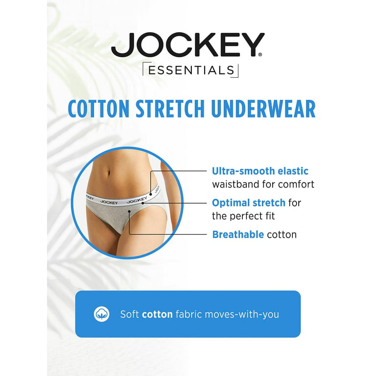 Jockey Essentials Women's Seamfree Eco Bikini - 3 Pack