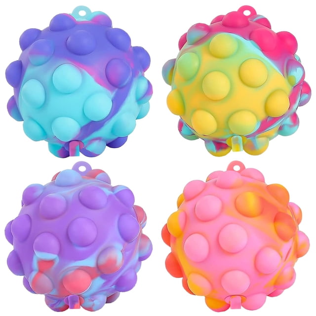 Pelota Fidget Toy Genuvi Pop Fidget Toys, 4 unidades, para niños y adultos