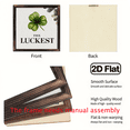 thumbnail image 4 of 2D Flat, 1pc Four-Leaf Clover Wood Sign - Retro Irish Luck Wall Plaque Suitable for St Patrick's Day Decor, Four-Leaf Clover Symbol of Luck, Wood Frame, Minimalist Wall Hanging for Living Room, Of, 4 of 9