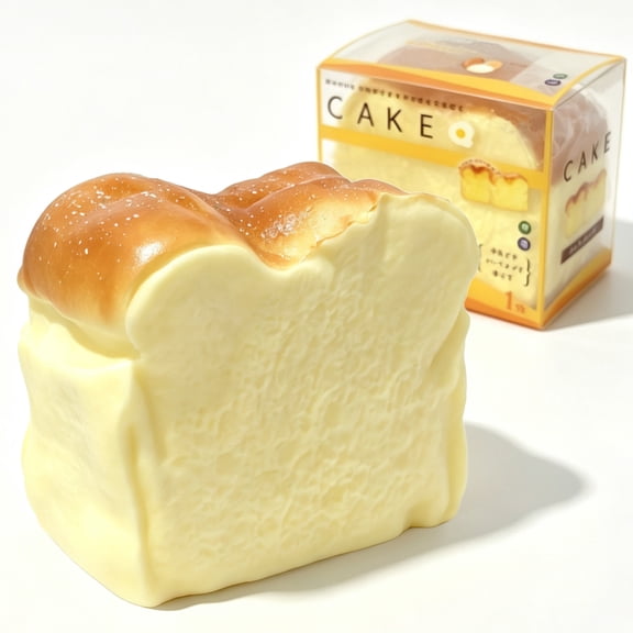 Slow Rising Squishy Bread Fidget Toy, Scented Custard 10-Second Rebound, Soft Sensory Stress Relief