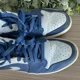 thumbnail image 2 of Ni - ke Ni - ke Mens Air Jordan 1 Mid 554724-400 Royal Ice Blue Shoes Sneakers 10.5 Retro, 2 of 5