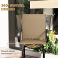 thumbnail image 3 of Brown Steel Stools - 360° Swivel & Footrests - Outdoor Patio Dining Time / Comfortable and Weatherproof Seating, 3 of 5