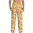 thumbnail image 3 of Uemuo Halloween Elements Pattern Men's Wide Leg Palazzo Lounge Pants with Pockets Light Weight Loose Comfy Casual Pajama Pants-Large, 3 of 9
