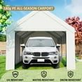thumbnail image 4 of NETAJE 10' x 20' Heavy Duty Portable Garage, Carport with Side-Opening Door & Roll-up Windows, Car Canopy Reinforced Four-Hole Base for Car, Truck, Boat, 4 of 7