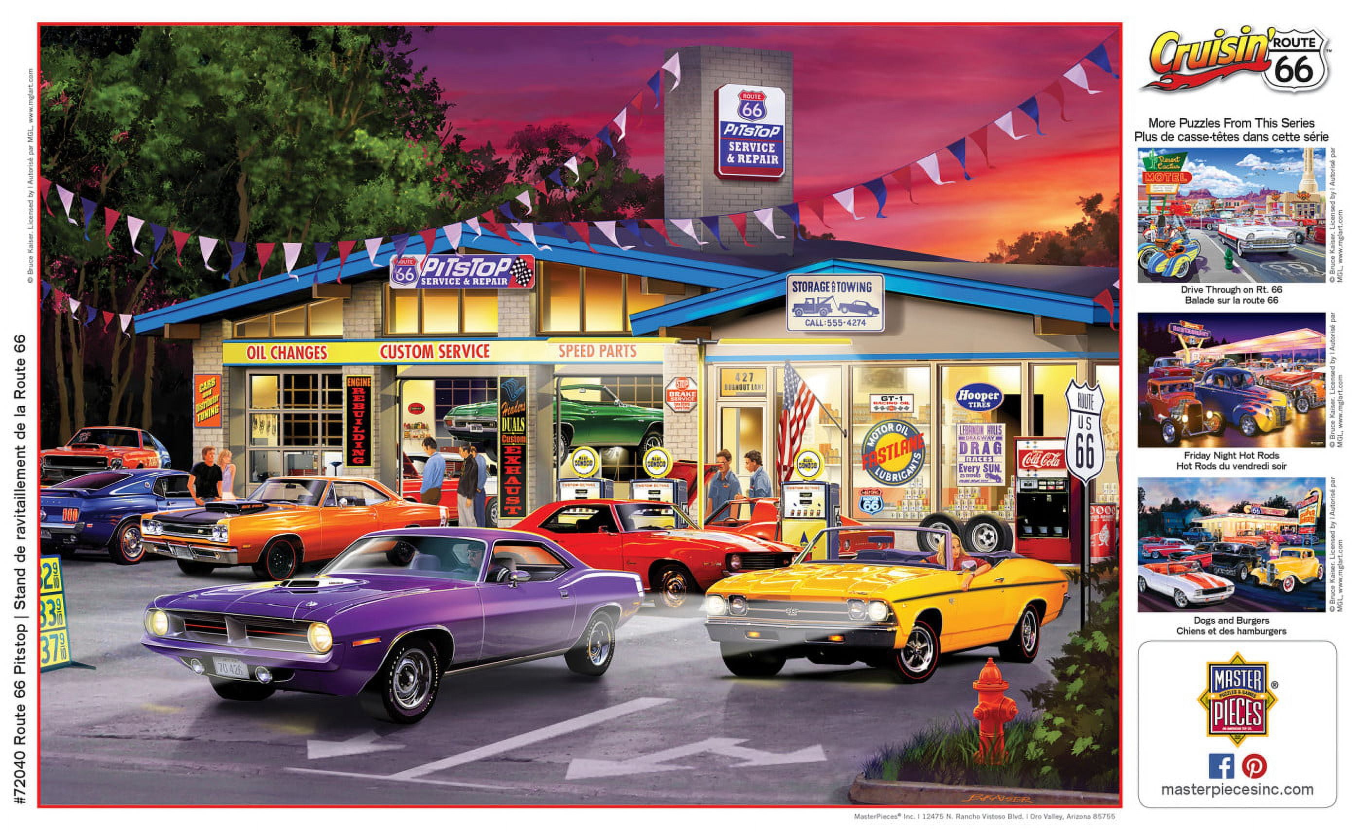 Masterpieces Puzzles Cruisin' Route 66 - Trading Post on Route 66 1000  Piece Puzzle