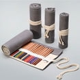thumbnail image 4 of Artist Paint Brush Holder Canvas Rolling Up Bag Case Paint Brush Storage Pouches for Oil Watercolor Gouache Paint Brush, 4 of 8