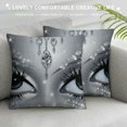 thumbnail image 3 of COMIO  Glitter Eyelash Throw Pillow Covers for Eyes Pattern Design Pillow Covers Home Decor Modern Simple Lovely Square Cushion Covers, 3 of 5