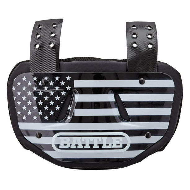 Battle Adult Chrome Football Back Plate Black/White One Size Walmart