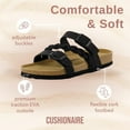 thumbnail image 2 of Cushionaire Lizzy Cork Footbed Womens Sandals - Comfortable Braided Summer Slip On Slide Sandals for Women 2025, 2 of 12