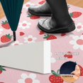 thumbnail image 2 of Yayeee Doormat for Inside 20"x32" Absorbent Low-Profile Washable Non-Slip Rubber Backed Entryway Rug, Pink Floral Strawberry Pattern, 2 of 8