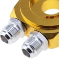 thumbnail image 4 of Adaptador De Termostato De Placa Sándwich Enfriador De Filtro De Indicador De Aceite Combustible Negro + Dorado Sunnimix Placa de emparedado del filtro de aceite del automóvil, 4 of 8