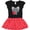 Black & Red with Polka Dots, variant on Inktastic Heart Cat Girls Toddler Dress